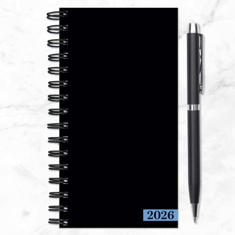 2026 TF Publishing 3.5" x 6.5" Weekly & Monthly, Paperboard Cover, Black (26-7500)