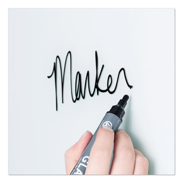 Magnetic Glass Dry Erase Board Value Pack, 70" x 35", Frosted White Surface