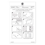 PINIT Magnetic Dry Erase Board, 48" x 36" (Actual Size: 47" x 35"), White Surface, Satin Aluminum Frame