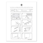 Floating Glass Dry Erase Board, 72" x 36" (Actual Size: 70" x 35"), White Surface