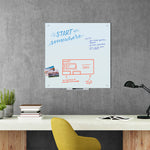 Magnetic Glass Dry Erase Board Value Pack, 36" x 36" (Actual Size: 35" x 35"), Frosted White Surface
