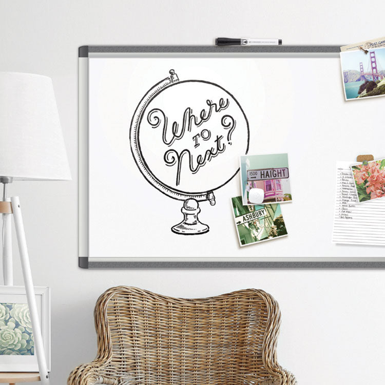 PINIT Magnetic Dry Erase Board, 48" x 36" (Actual Size: 47" x 35"), White Surface, Satin Aluminum Frame