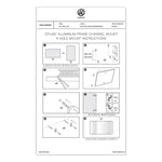 PINIT Magnetic Dry Erase Board, 36" x 24" (Actual Size: 35" x 23"), White Surface, Satin Aluminum Frame