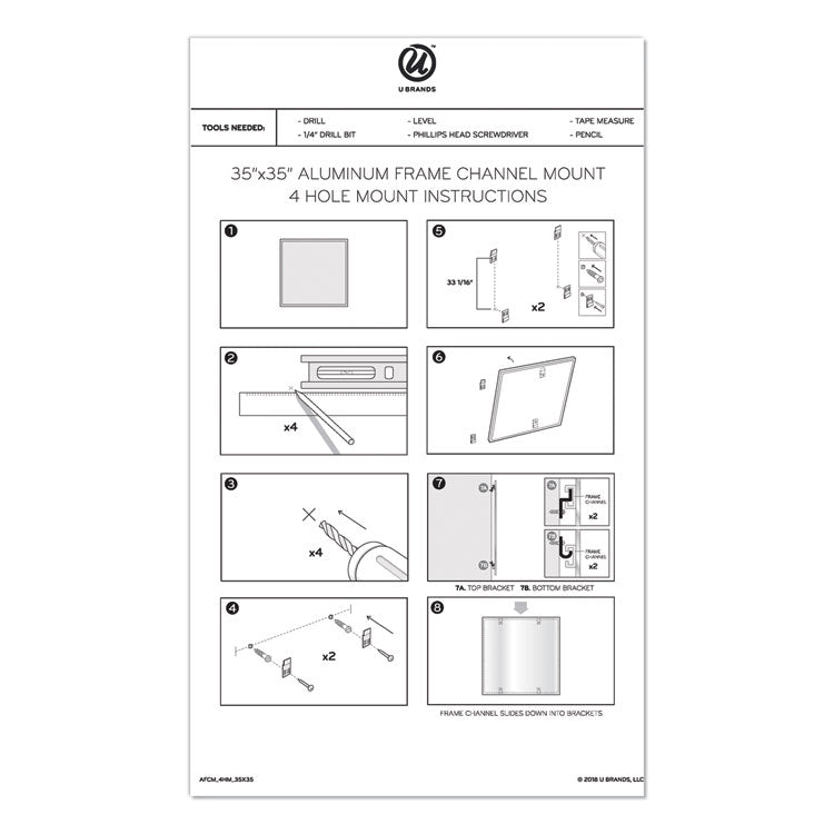 PINIT Magnetic Dry Erase Calendar, Monthly Planning/Scheduling, 36 x 36 (Actual Size: 35 x 35), White Surface, Aluminum Frame