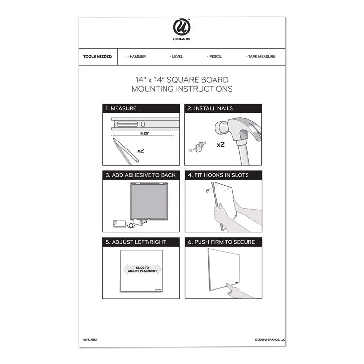 Frameless Tile Board Value Pack, (1) Tan Bulletin Board, (1) White Magnetic Dry Erase Planning Board, 14" x 14"