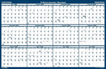 2025-2026 House of Doolittle 37" x 24" Academic Yearly Dry Erase Wall Calendar, Reversible (395-26)