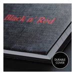 Hardcover Casebound Notebooks, SCRIBZEE Compatible, 1-Subject, Wide/Legal Rule, Black/Red Cover, (96) 11.75 x 8.25 Sheets