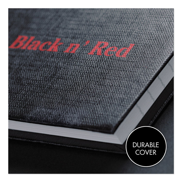 Hardcover Casebound Notebooks, SCRIBZEE Compatible, 1-Subject, Wide/Legal Rule, Black/Red Cover, (96) 11.75 x 8.25 Sheets