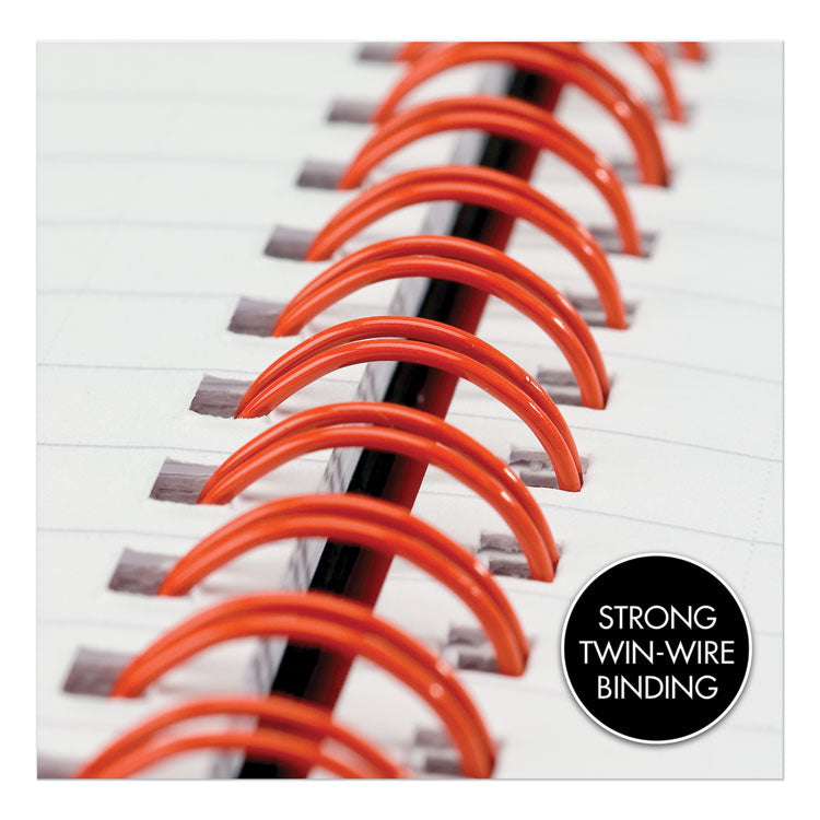 Hardcover Twinwire Notebooks, SCRIBZEE Compatible, 1-Subject, Wide/Legal Rule, Black/Red Cover, (70) 8.25 x 5.88 Sheets