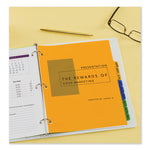 Durable Preprinted Plastic Tab Dividers, 12-Tab, Jan. To Dec., 11 X 8.5, Assorted, 1 Set