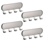 iDESIGN Hooks, Brushed Nickel, Stainless Steel, 4/Pack (28138M4)