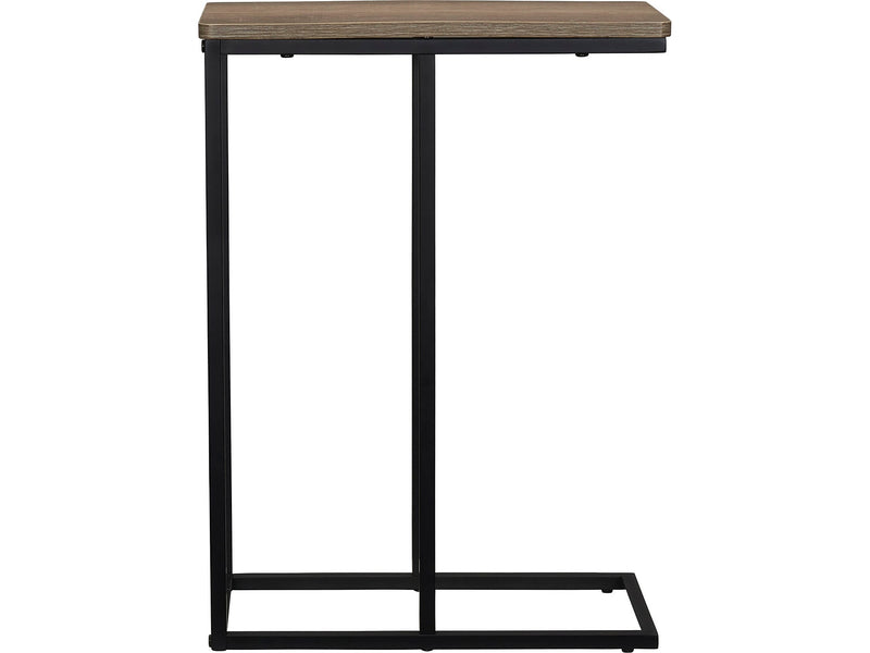 Household Essentials Jamestown 10.25"W x 18.13"D Laminate End Table, Ashwood/Black (8083-1)