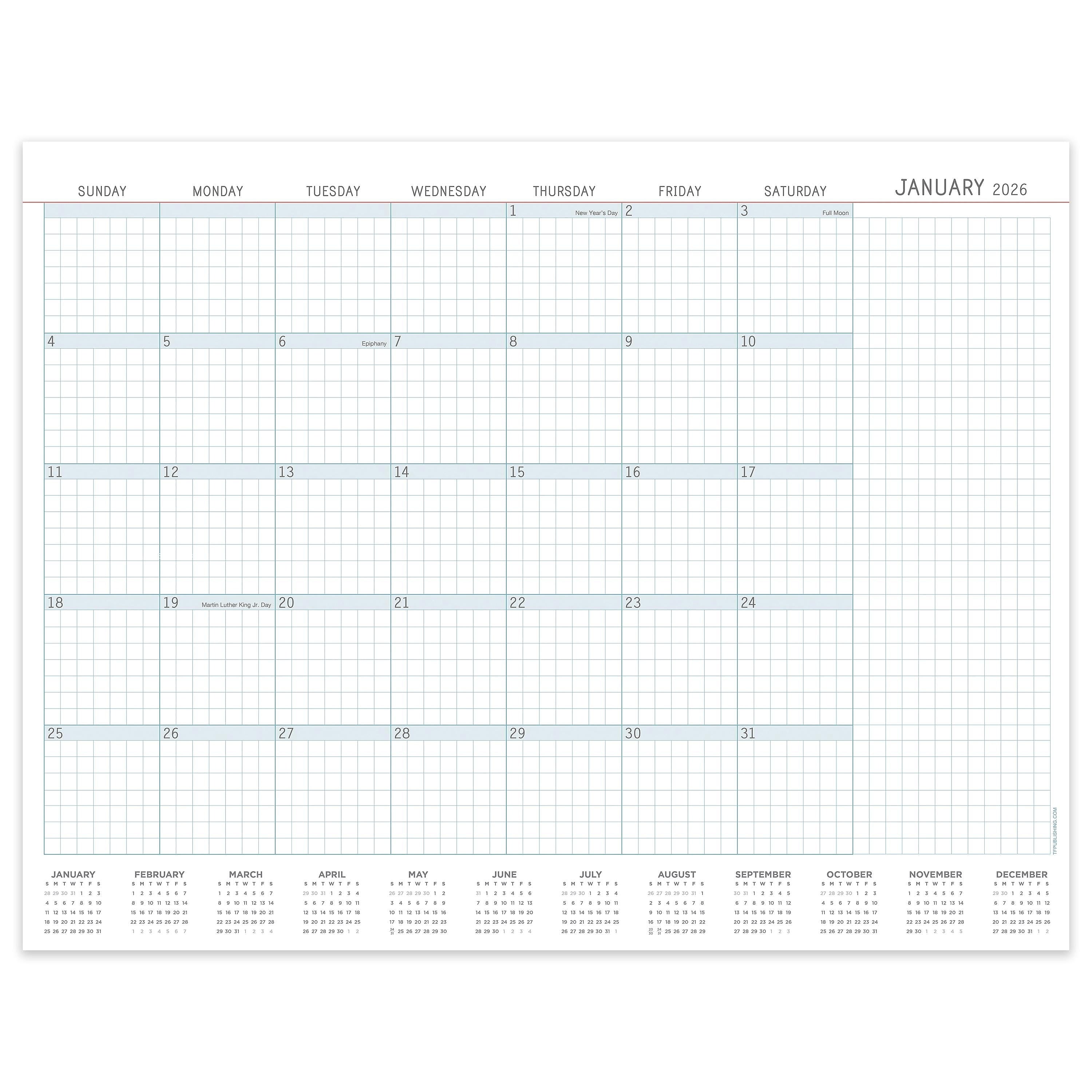 2026 TF Publishing 17" x 12" Monthly Desk Calendar, (26-8504)