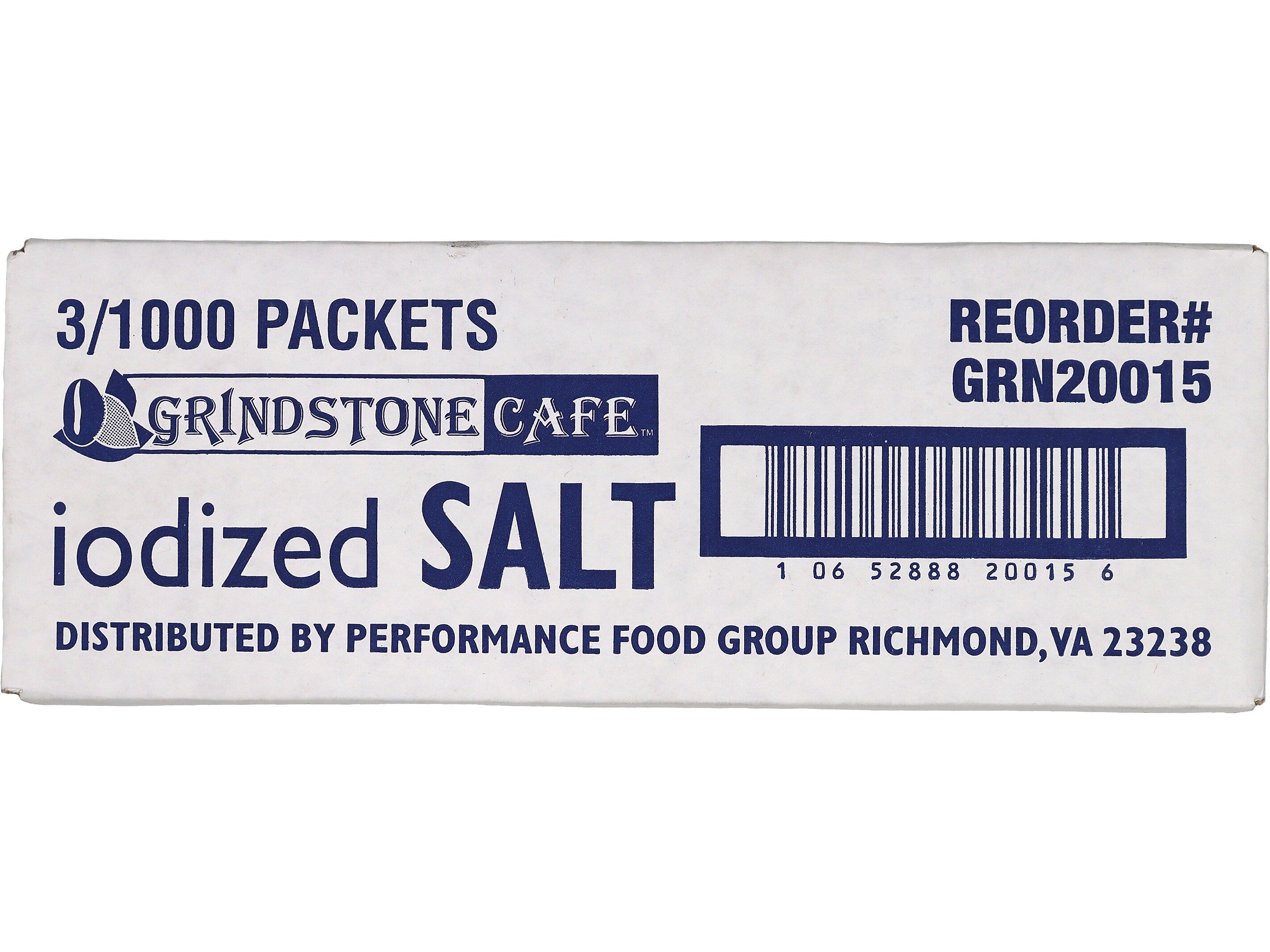 Sugar Foods Grindstone Iodized Salt, 26.24 oz., 3000/Carton (SUG09295)