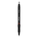 S-Gel High-Performance Gel Pen, Retractable, Fine 0.5 Mm, Red Ink, Black Barrel, Dozen