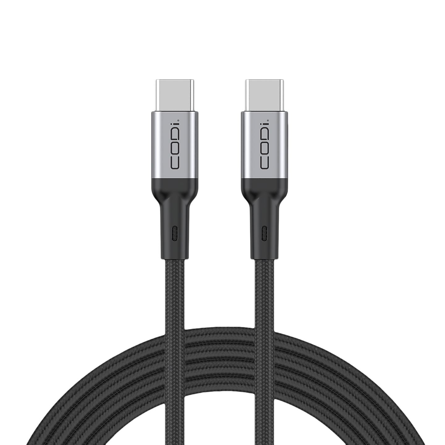 CODi 6' USB-C to USB-C Braided Nylon Charge & Sync Cable, Black (A01069)