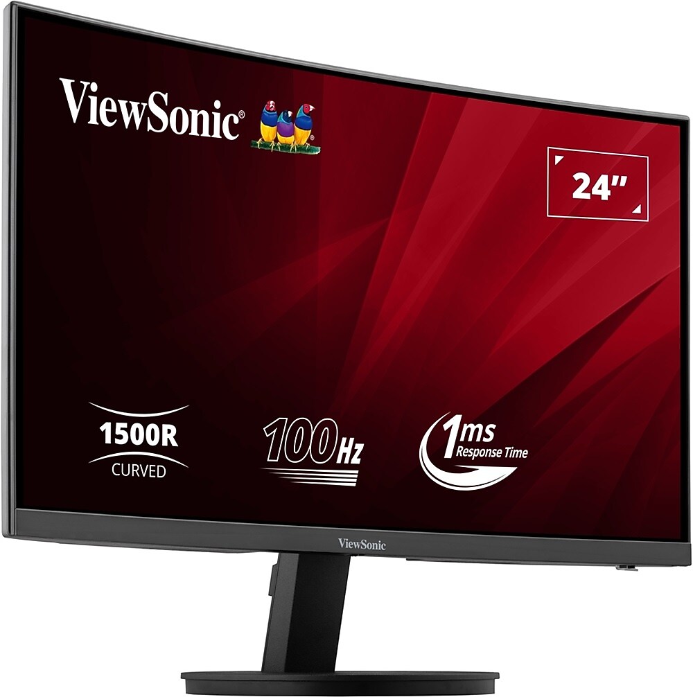 ViewSonic VA Series 24" Curved 100 Hz LED Monitor, Black (VA2416C)