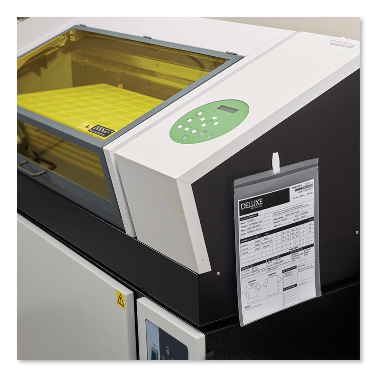 Heavyweight Clear Vinyl Envelope with Thumb Notch, 12 x 9, Clear, 10/Pack