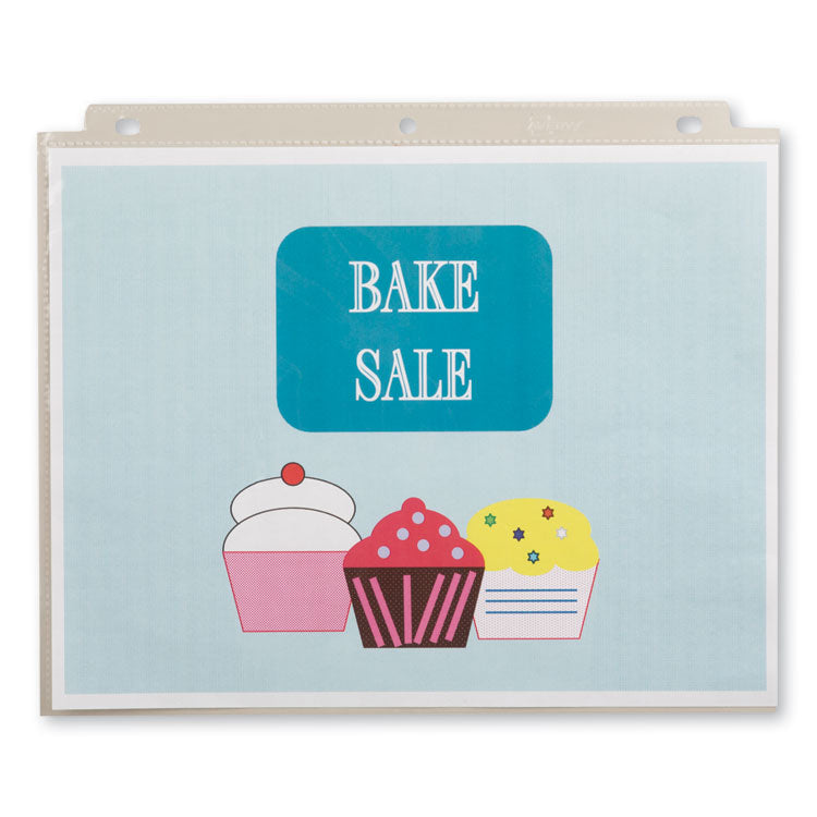 Economy Weight Sheet Protector, Light-Duty, Side: 3-Hole Punched, Top Load 8.5 x 11 Insert, Clear Front, 100/Box