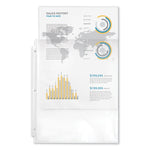 Economy Weight Sheet Protector, Light-Duty, Side: 3-Hole Punched, Top Load 8.5 x 11 Insert, Clear Front, 100/Box