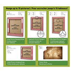 Picture Hanging Kit, Assorted Sizes, Plastic, White/Clear, 1 lb; 4 lb; 5 lb Capacities 38 Pieces/Pack