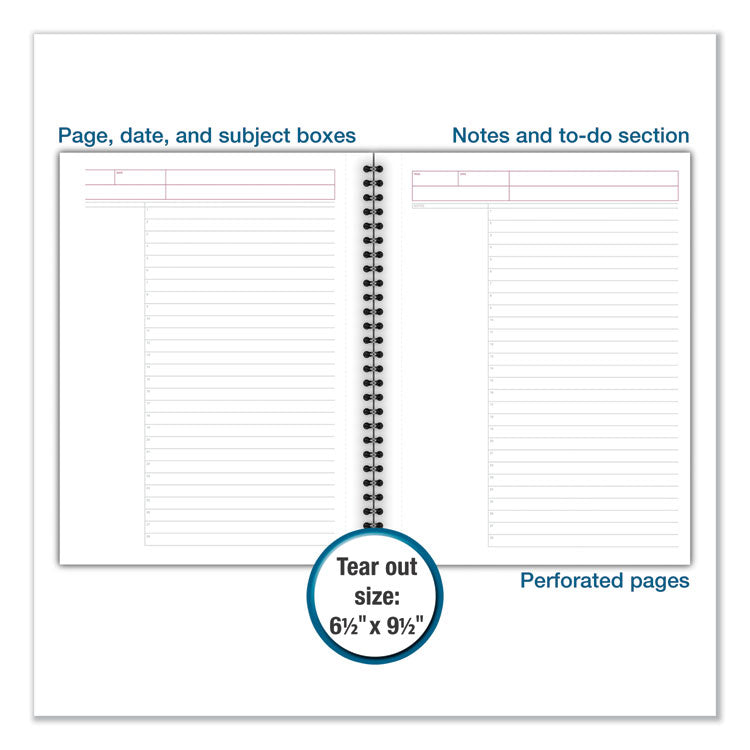 Wirebound Guided Business Notebook, Action Planner Project-Management Format, Dark Gray Cover, (80) 9.5 x 7.5 Sheets