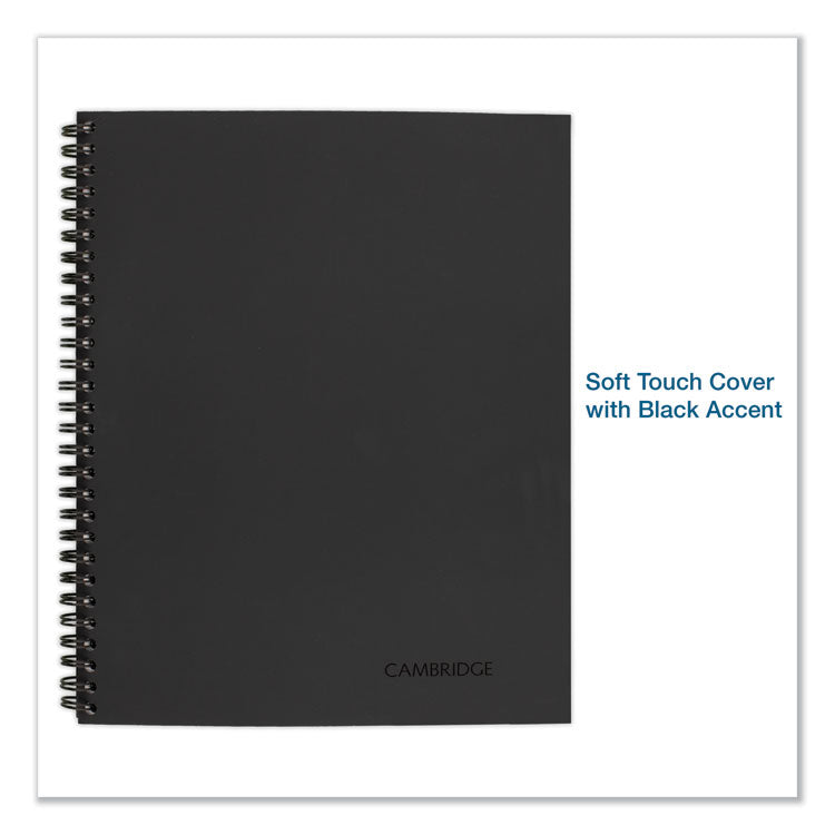 Wirebound Guided Business Notebook, Action Planner Project-Management Format, Dark Gray Linen Cover, (80) 11 x 8.5 Sheets
