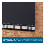 Wirebound Guided Business Notebook, QuickNotes List-Management Format, Dark Gray Linen Cover, (80) 8 x 5 Sheets