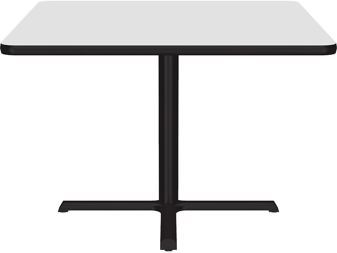 Correll Square-Shaped Dry-Erase Markerboard Cafe Table, 36" x 36", Frosty White/Black (BXT36DES-80)