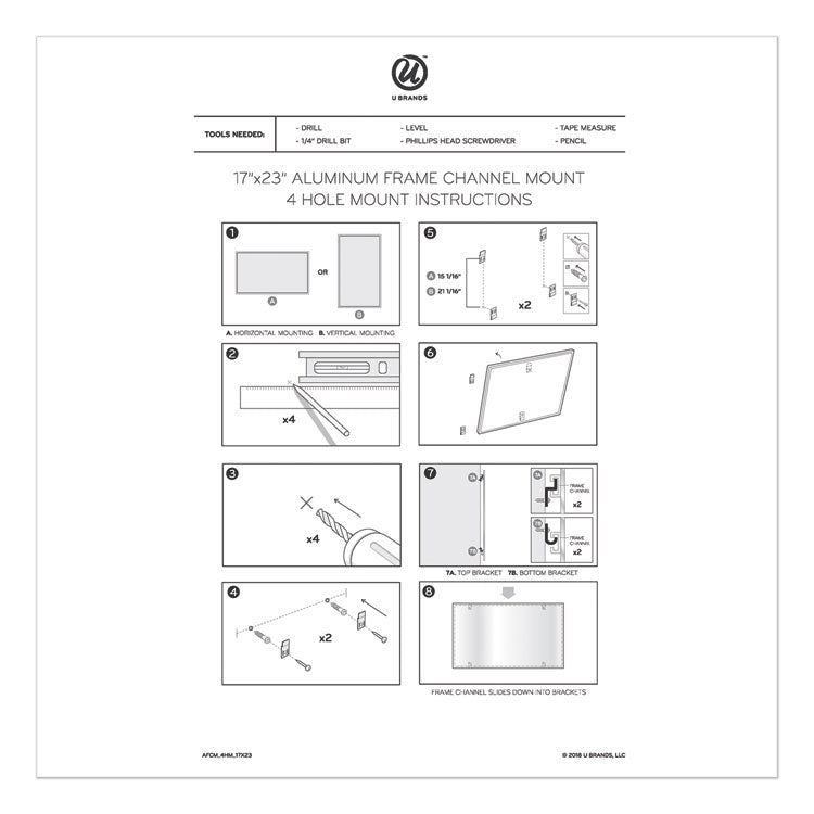 4N1 Magnetic Dry Erase Combo Board, Week/Month Planning, 24 x 18 (Actual Size: 23 x 17), Tan/WH Surface, Satin Aluminum Frame