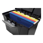 Portable Letter/legal Filebox With Organizer Lid, Letter/legal Files, 14.5" X 10.5" X 12", Black