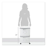 Two-Drawer Mobile Filing Cabinet, 2 Legal/letter-Size File Drawers, Gray, 14.75" X 18.25" X 26"