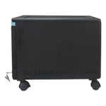 Single-Drawer Mobile Filing Cabinet, 1 Legal/letter-Size File Drawer, Black/teal, 14.75" X 18.25" X 12.75"