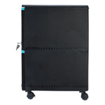 Two-Drawer Mobile Filing Cabinet, 2 Legal/letter-Size File Drawers, Black/teal, 14.75" X 18.25" X 26"