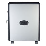 Mobile Filing Cabinet With Metal Siding, 2 Letter-Size File Drawers, Silver/black, 19" X 15" X 23"