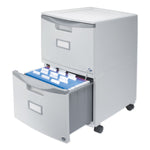 Two-Drawer Mobile Filing Cabinet, 2 Legal/letter-Size File Drawers, Gray, 14.75" X 18.25" X 26"