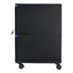 Two-Drawer Mobile Filing Cabinet, 2 Legal/letter-Size File Drawers, Black/blue, 14.75" X 18.25" X 26"