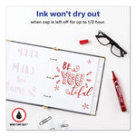 Marks A Lot Large Desk-Style Permanent Marker, Broad Chisel Tip, Red, Dozen (8887)