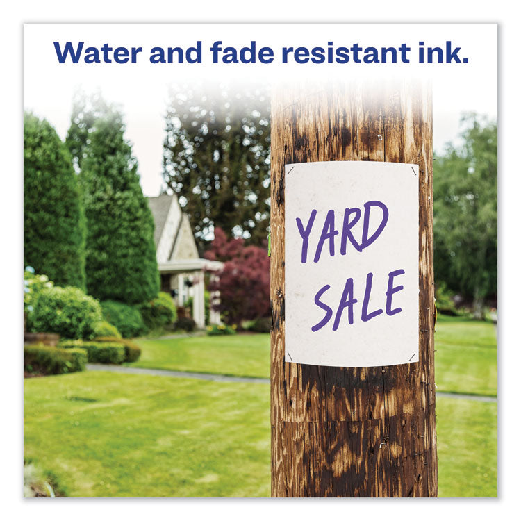 Marks A Lot Large Desk-Style Permanent Marker, Broad Chisel Tip, Purple, Dozen (8884)