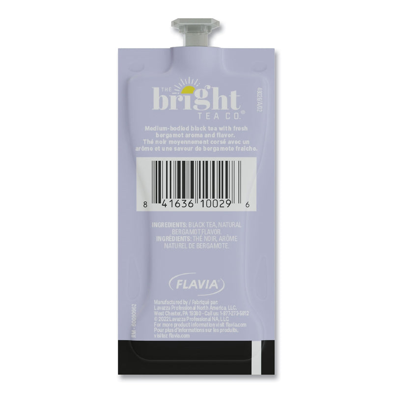 FLAVIA The Bright Tea Co. Earl Grey Black Tea Freshpack, Earl Gray, 0.09 oz Pouch, 100/Carton