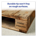 Marks A Lot Large Desk-Style Permanent Marker With Metal Pocket Clip, Broad Bullet Tip, Black, Dozen (24878)