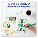 Marks A Lot Large Desk-Style Permanent Marker, Broad Chisel Tip, Green, Dozen (8885)