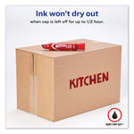 Marks A Lot Extra-Large Desk-Style Permanent Marker, Extra-Broad Chisel Tip, Red (24147)