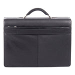 Milestone Briefcase, Fits Devices Up to 15.6", Leather, 5 x 5 x 12, Black