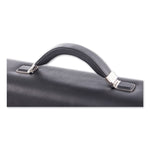 Milestone Briefcase, Fits Devices Up to 15.6", Leather, 5 x 5 x 12, Black