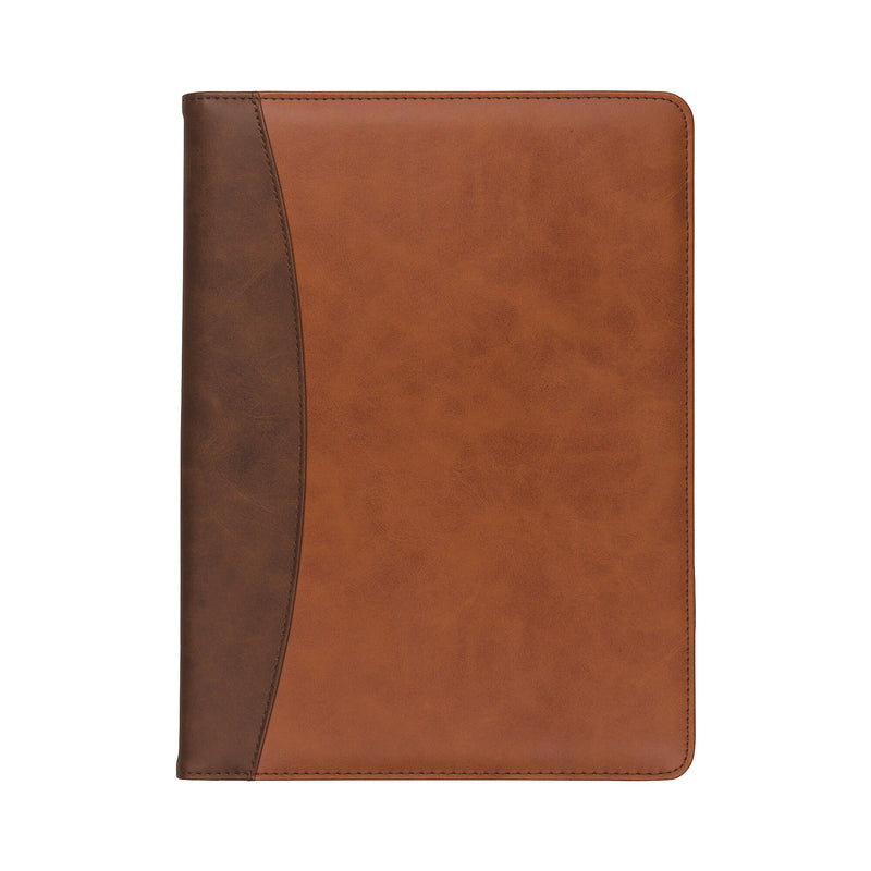Samsill Faux Leather Padfolio, Tan/Brown (SAM71656)