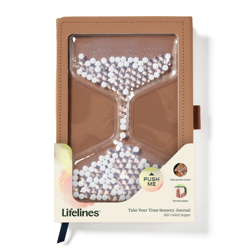 Lifelines Take Your Time Sensory Journal, 5" x 8", Wide Ruled, Brown, 160 Pages (16-0102)