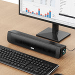 Delton SB200 20-Watt Wired/Wireless Soundbar Computer Speaker, Black (DSB200)