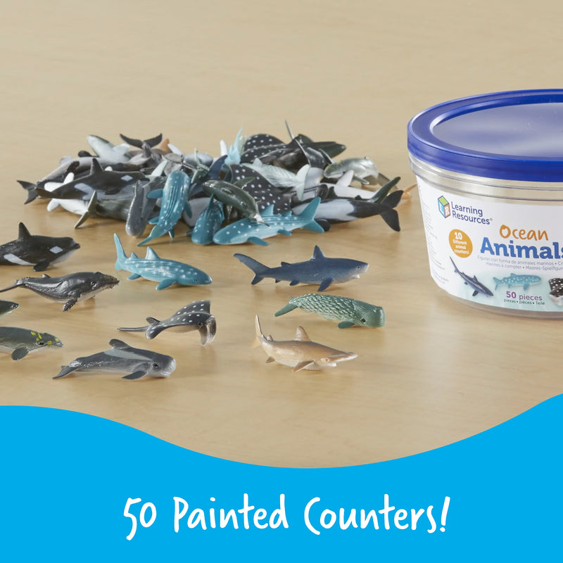 Learning Resources Ocean Animals, Assorted Colors, 50/Set (LER0799)