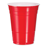 SOLO Party Plastic Cold Drink Cups, 16 oz, Red, 50/Pack